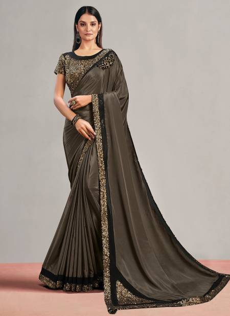 Brown Colour mohmanthan ZEINA New Stylish Party Wear Heavy Designer Saree Collection 22114